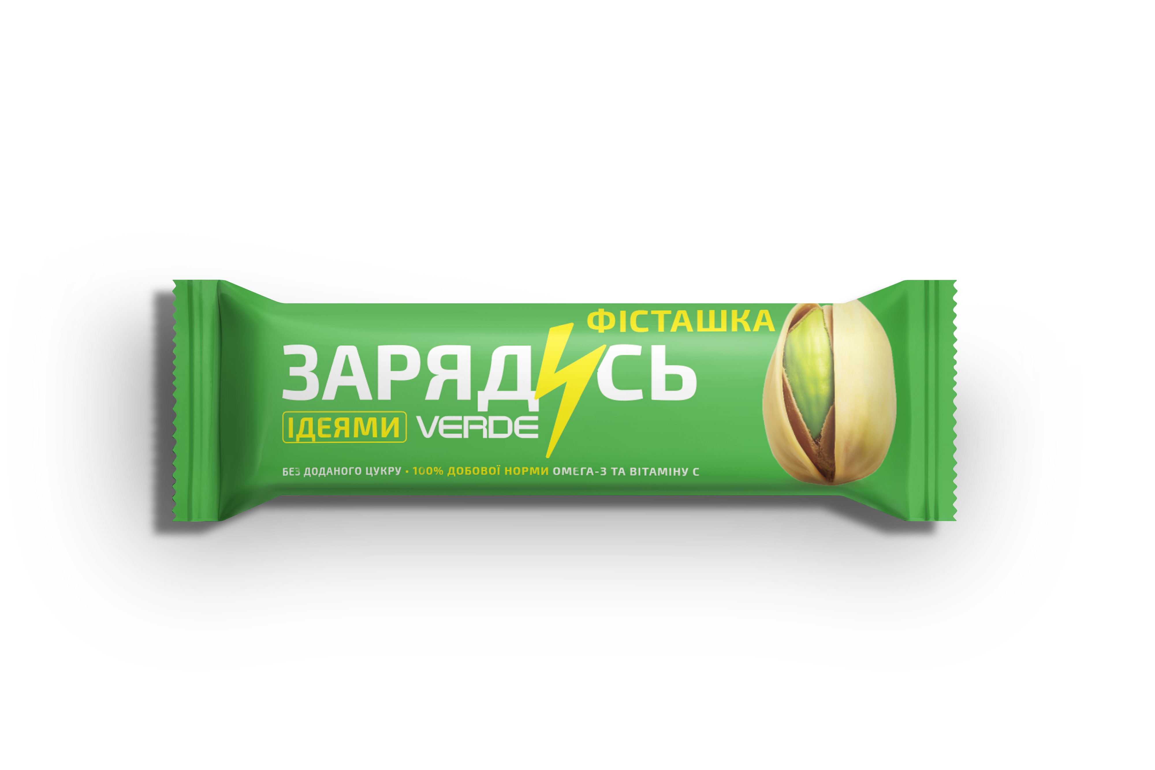 "Батончик «Зарядись Ідеєю» — Фісташка + Омега-3_30г